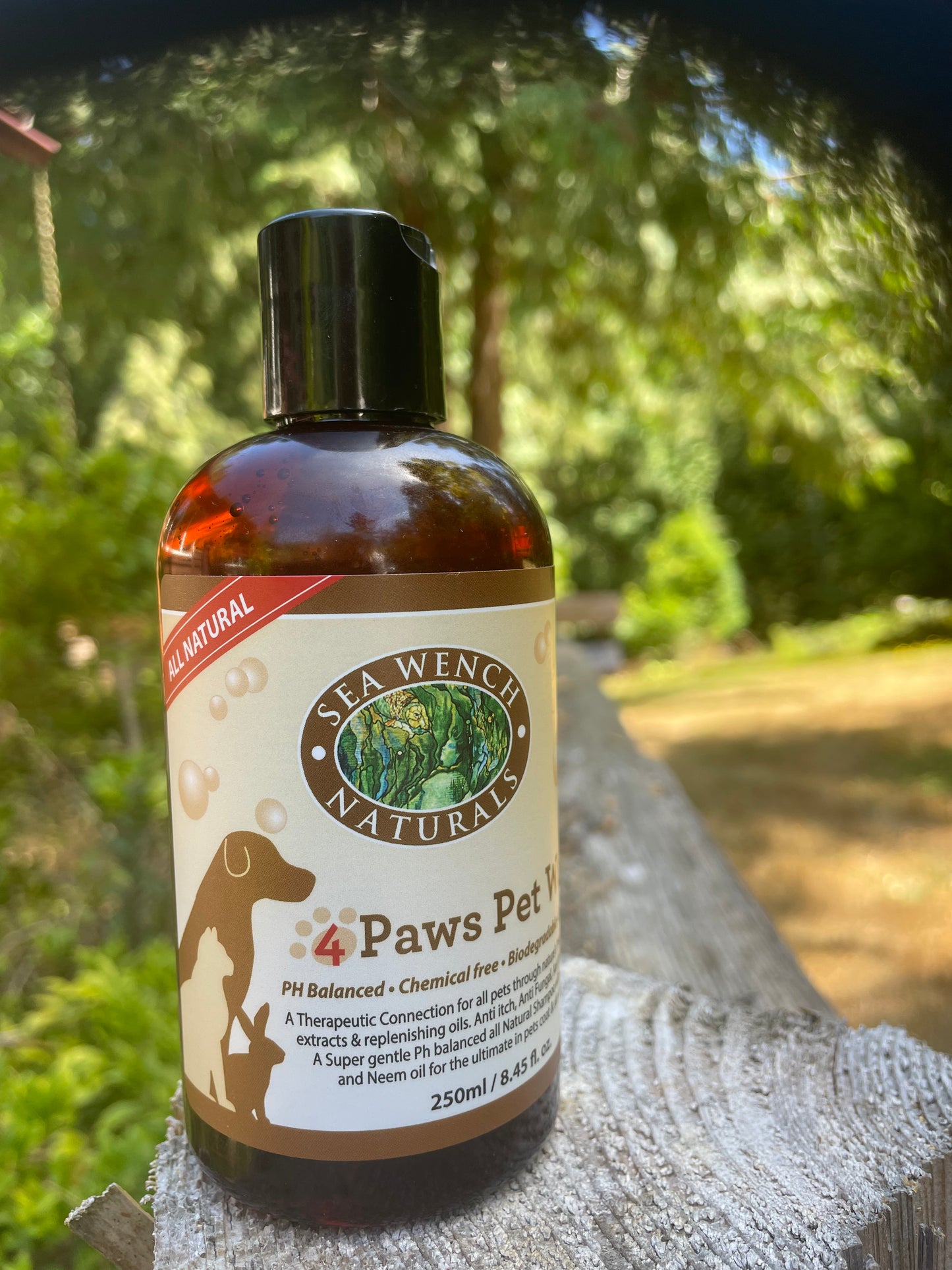 Sea Wench Naturals 4 Paws Pet Wash plant‑based pet shampoo