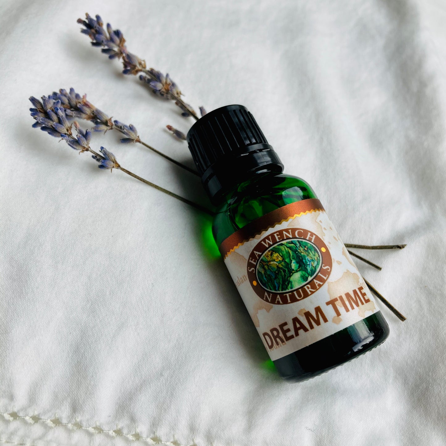 Dream Time essential oil blend by Sea Wench Naturals – chamomile, lavender, hops & lemon‑balm blend for sleep, Canadian‑made