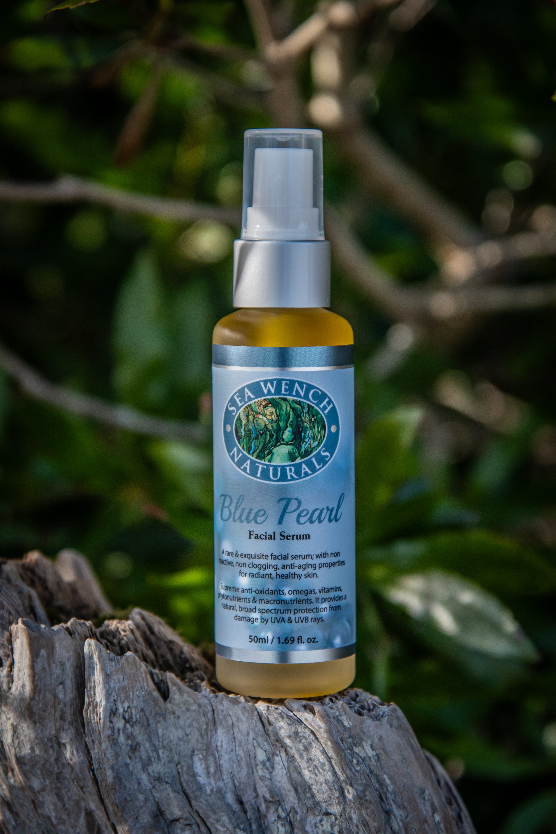 Blue Pearl Facial Serum by Sea Wench Naturals – botanical seed oil serum for radiant, healthy skin, made in Canada