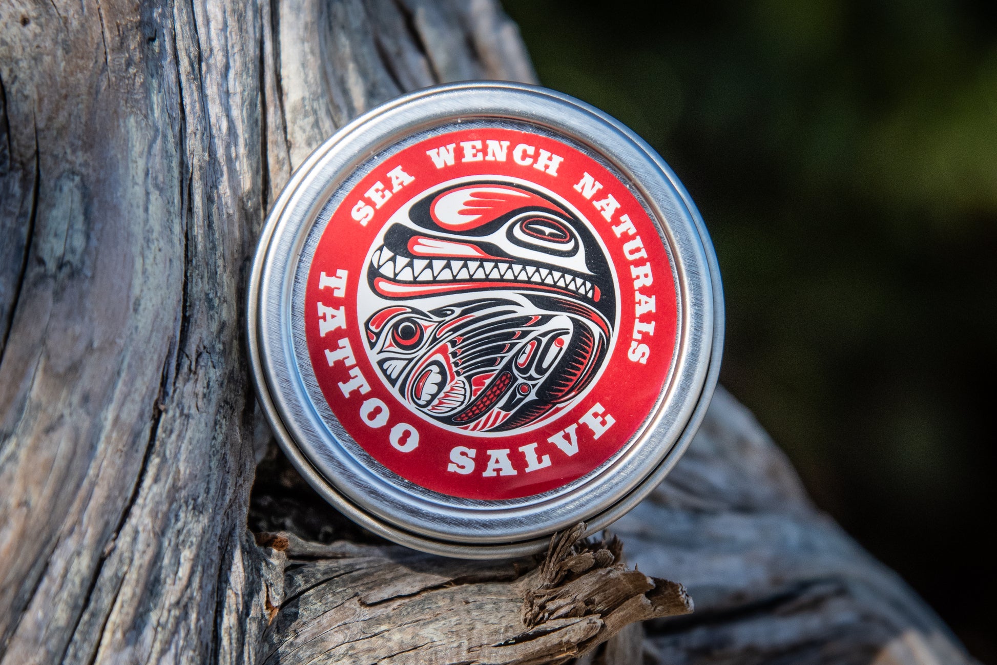 Tattoo Salve by Sea Wench Naturals – natural hempseed oil and shea butter balm for tattoo healing, handcrafted in Canada