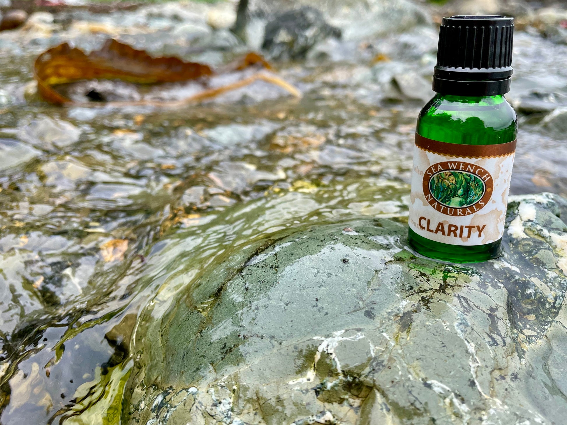 Clarity aka Headache Relief essential oil blend by Sea Wench Naturals – plant‑based peppermint, spearmint, clove, ginger, lavender, rosemary blend, made in Canada