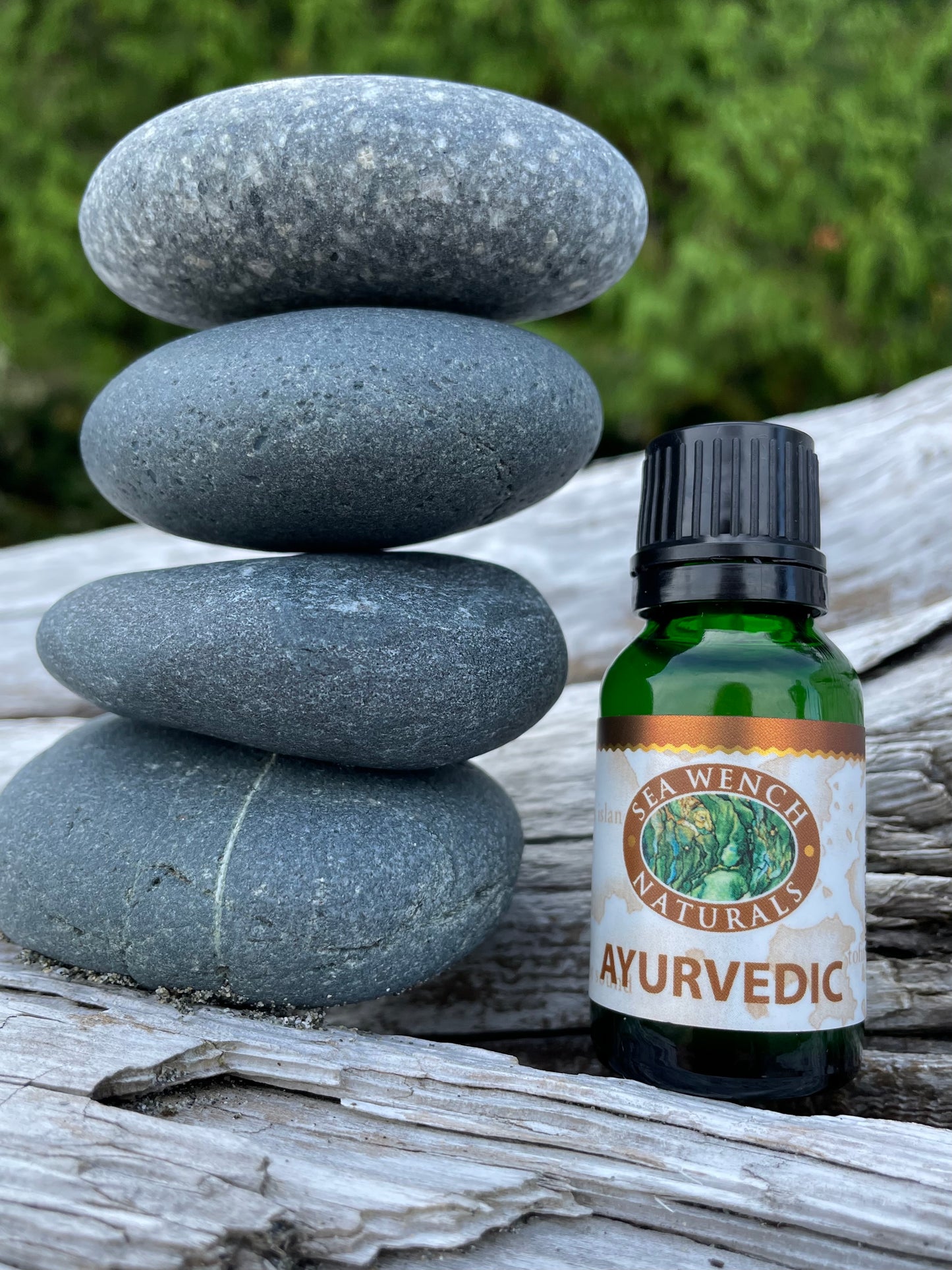 Ayurvedic essential oil blend by Sea Wench Naturals – organic ginger, spruce, frankincense, myrrh & wellness oils, made in Canada